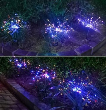 Solar Fireworks LED Lights – Outdoor Garden Copper Wire Star Lights for Christmas & Holiday Decoration