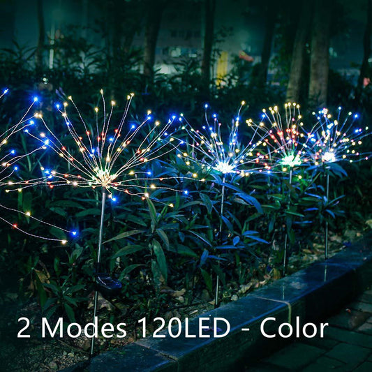 Solar Fireworks LED Lights – Outdoor Garden Copper Wire Star Lights for Christmas & Holiday Decoration