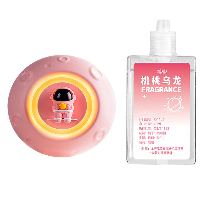 Moon Spaceman Humidifier Machine Traceless Wall Mount Led Night Light Rest Essential Oil Diffuser