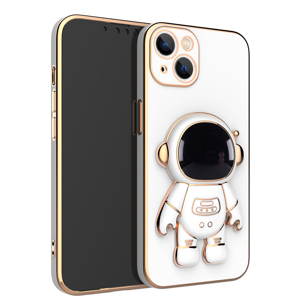 3D Astronaut Phone Case – Anti-Drop Electroplating Bracket Cover