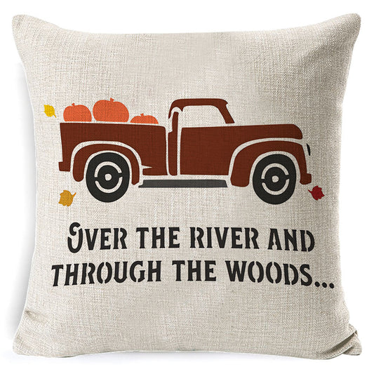 Thanksgiving Pumpkin Car Pillow – Cozy Sofa & Home Decor for Fall Holiday