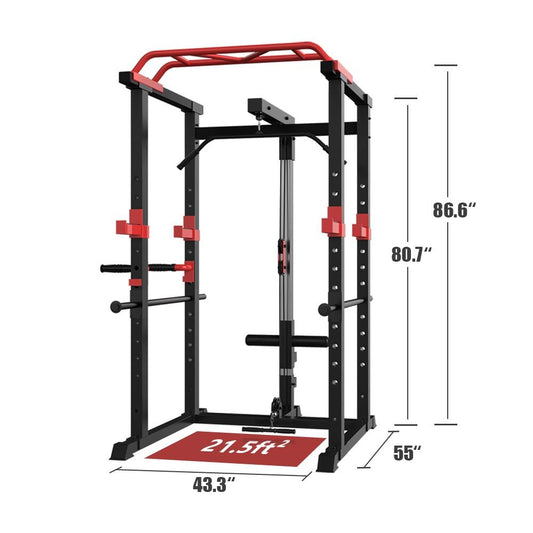Multi-Functional Power Cage – Adjustable Home Pull-Up & Squat Rack for Full Body Strength Training