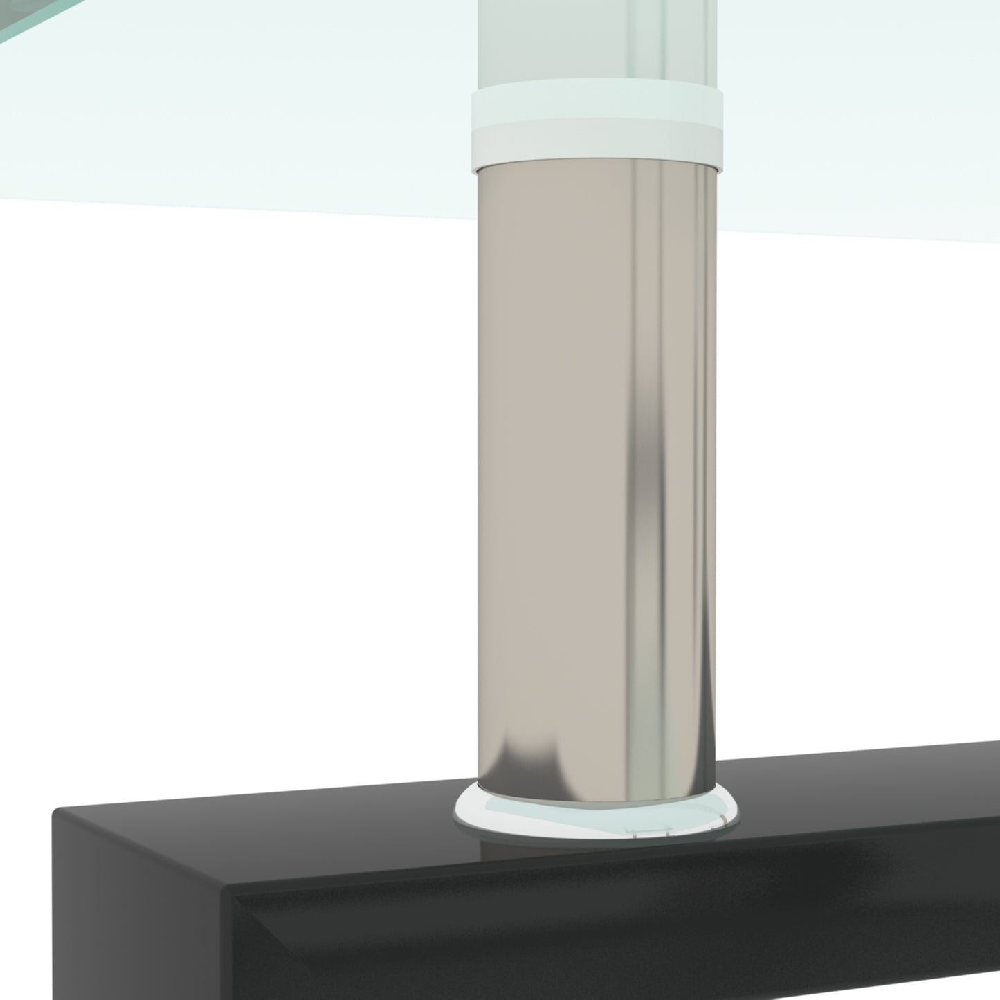 Rectangle Black Glass Coffee Table – Modern Side & Center Table for Living Room