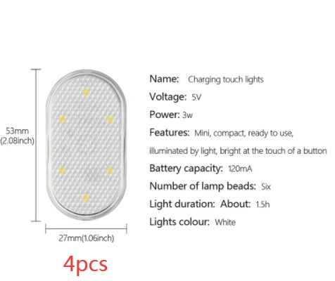 Touch Sensor Lamp Free Of Wiring, Free To Stick On-board Atmosphere Lighting