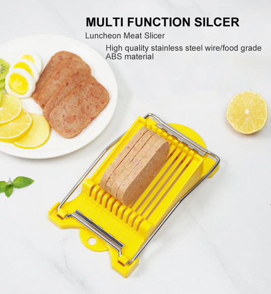10-Wire Stainless Steel Lunch Meat Slicer – Multifunctional Food Cutter for Cheese, Eggs, Fruits & Vegetables