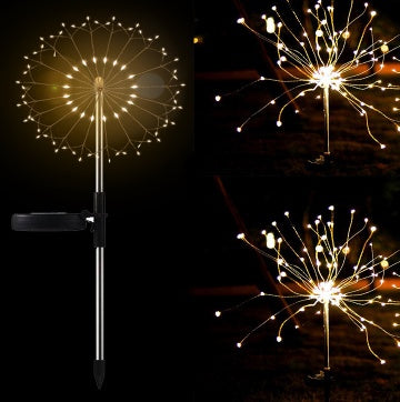 Solar Fireworks LED Lights – Outdoor Garden Copper Wire Star Lights for Christmas & Holiday Decoration