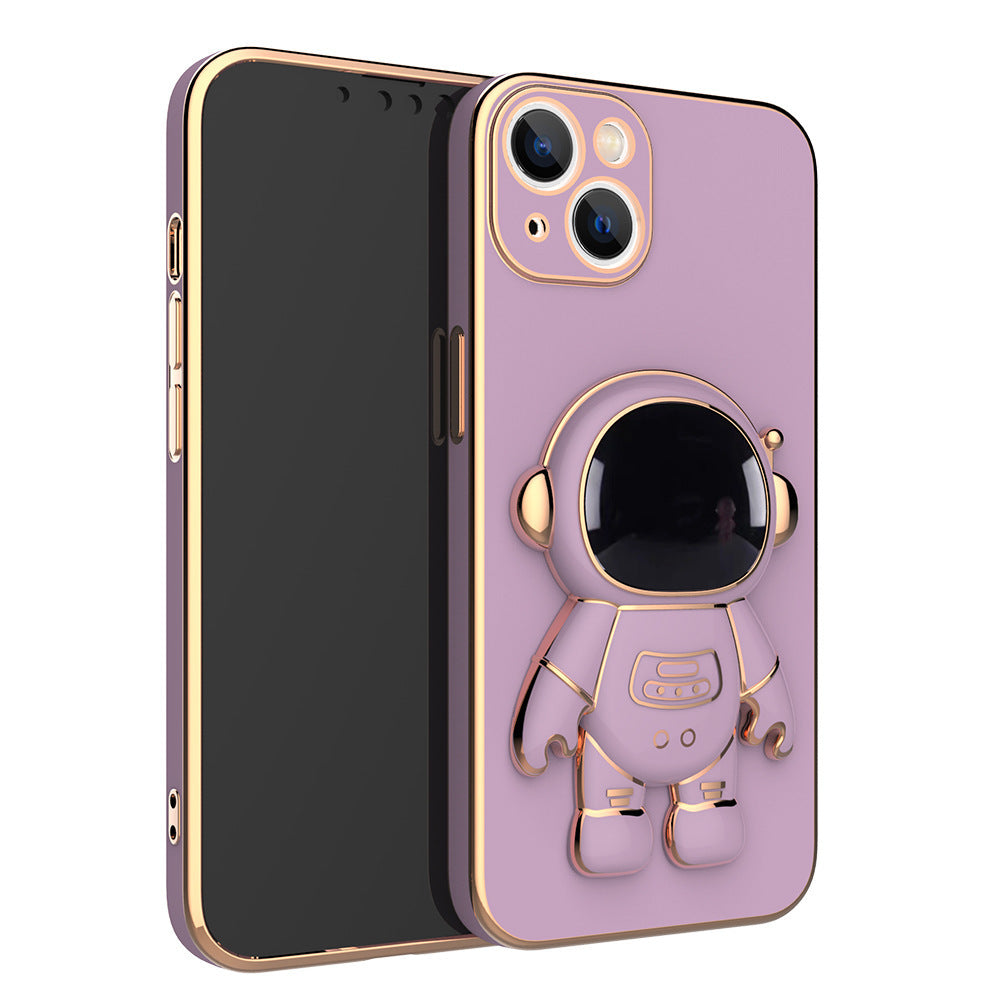 3D Astronaut Phone Case – Anti-Drop Electroplating Bracket Cover