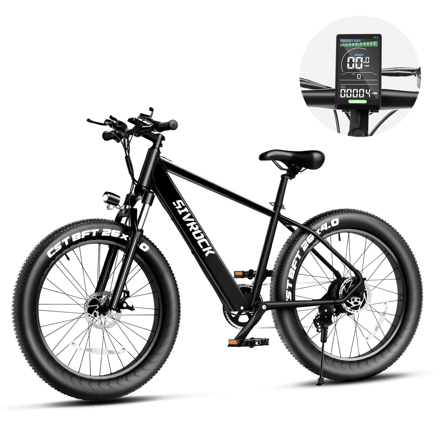 1000W Fat Tire Electric Bike – 26" Mountain E-Bike for Adults, 48V 15Ah Battery-GCC Certified