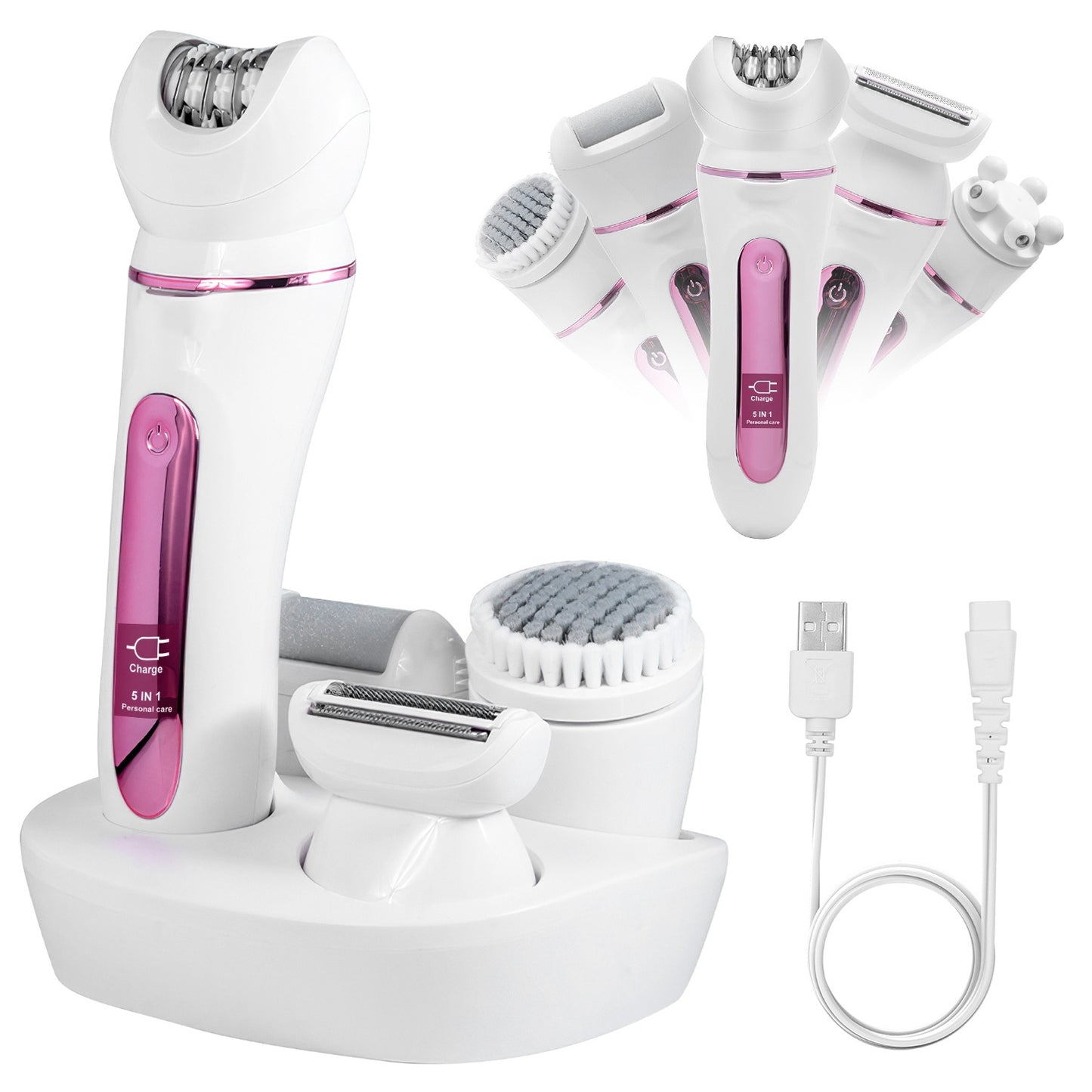 5-in-1 Rechargeable Women’s Grooming Kit with LED Display
