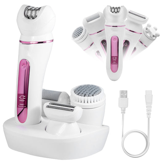5-in-1 Rechargeable Women’s Grooming Kit with LED Display