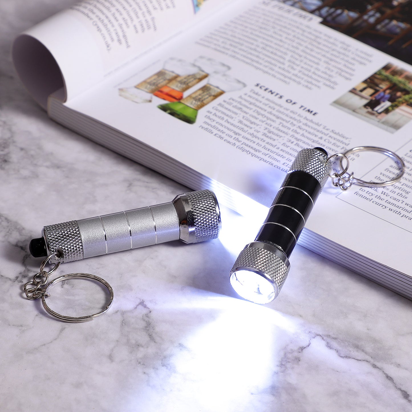 Mini LED Keychain Flashlight – Portable Aluminum Keyring Torch, Emergency Pocket Light for Camping, Travel & Everyday Use (White Color)