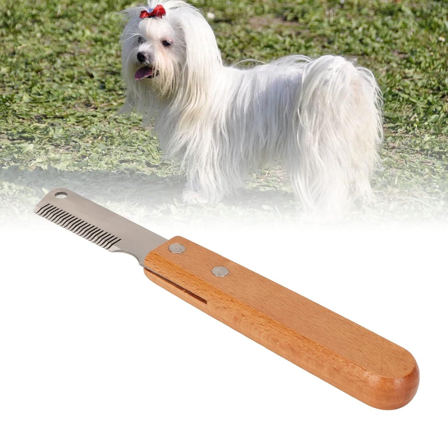 Pet Stripping Comb Dog Stripping Knife Grooming Tool Multifunction Remove Floating Hair Dog Stripping Knife With Wood Handle For Cats Dogs