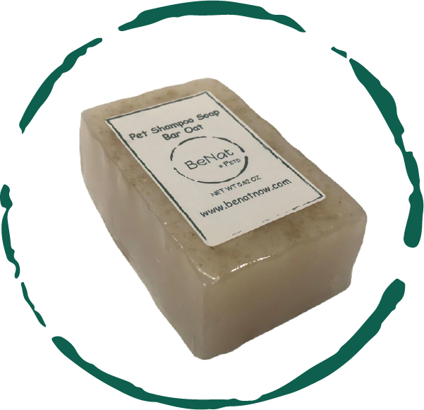 BeNat Pets All-Natural Oat Pet Shampoo Bar – Gentle Cleansing for Dogs & Cats (5.8 oz)