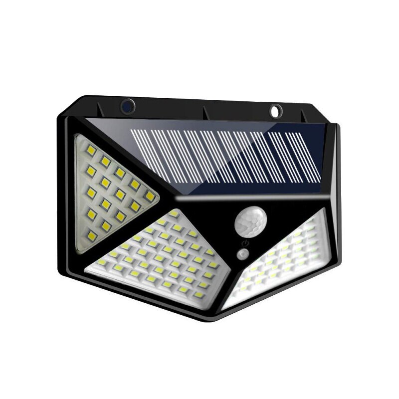 LED Solar Wall Light 100 LEDs – Outdoor Motion Sensor Light, Waterproof, 4-Side Illumination, Solar Powered Security Light for Garden, Yard, Patio