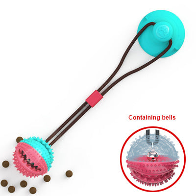 Silicone Dog Toy with Suction Cup – Chew & Tug Ball for Interactive Pet Play