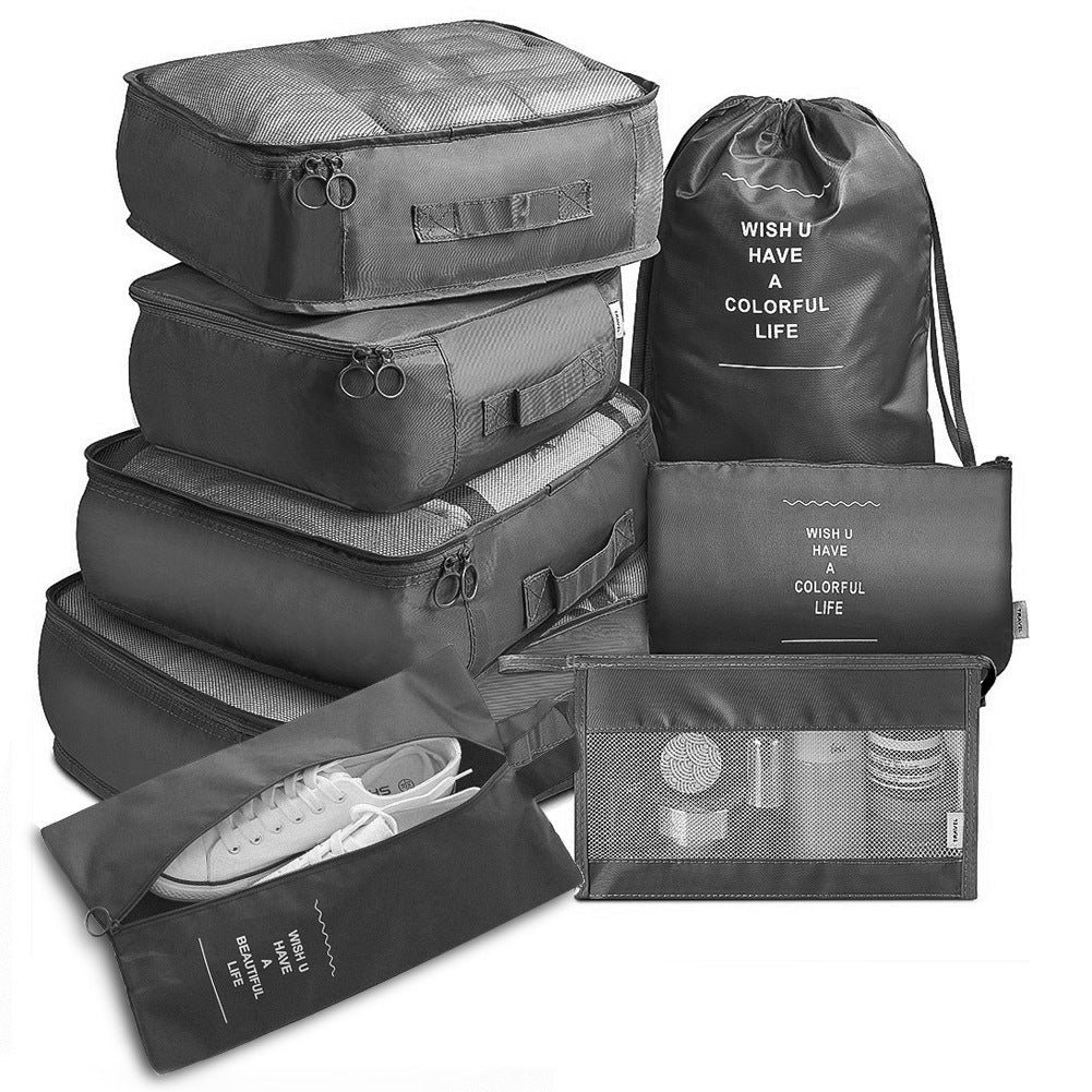 8-Piece Luggage Organizer Set – Packing Cubes for Travel & Shoes