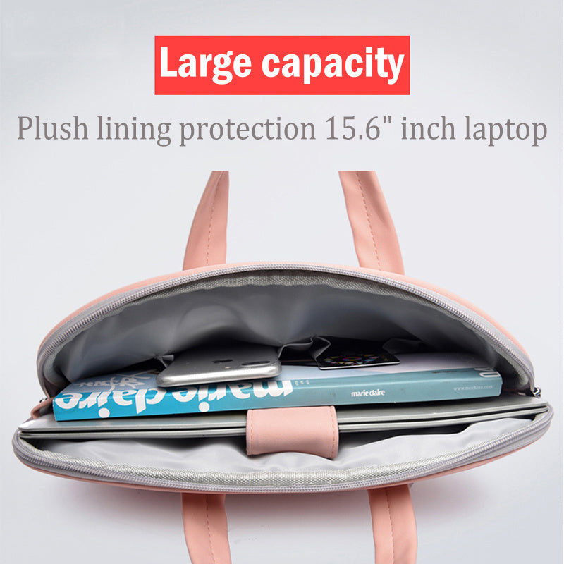 PU Leather Laptop Bag – Women & Men Notebook Carrying Case Briefcase