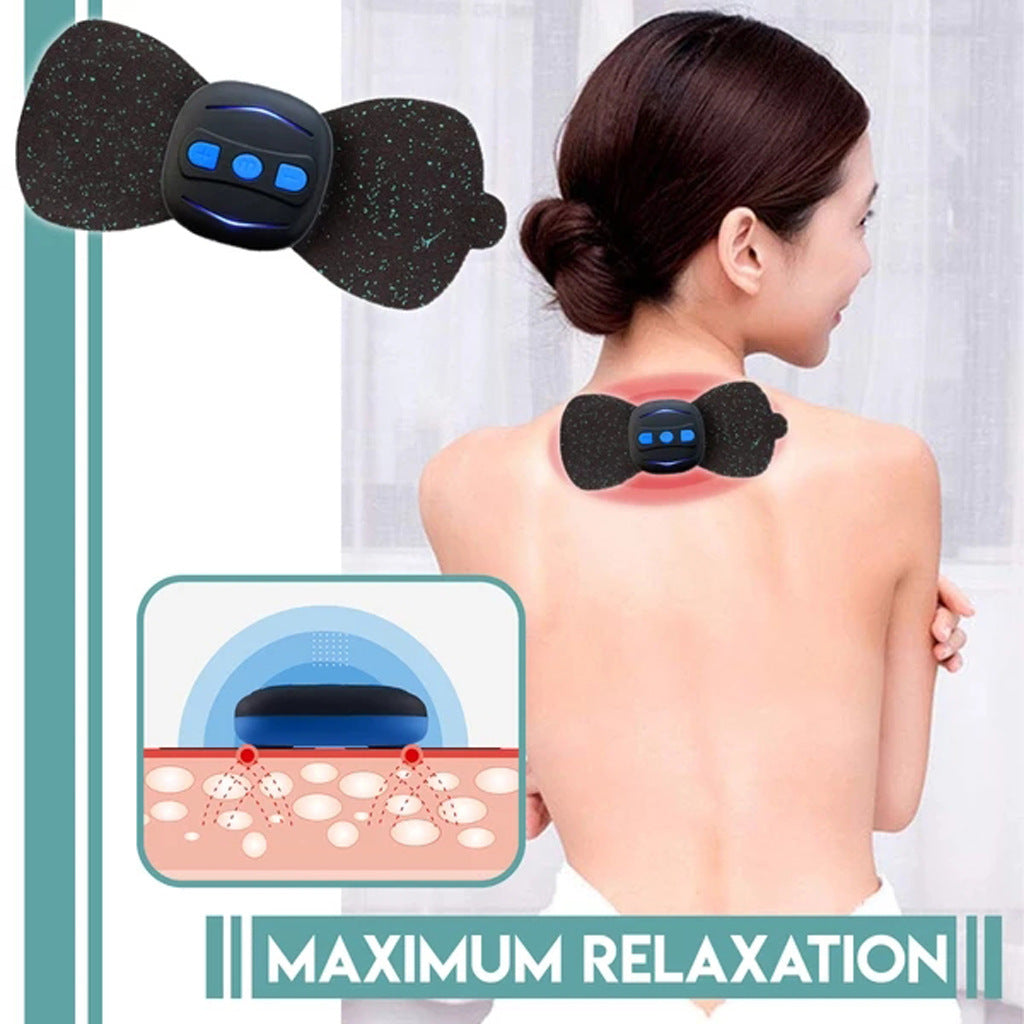 Portable Neck Massager – Mini Rechargeable Massage Stickers for Cervical Pain Relief & Muscle Relaxation