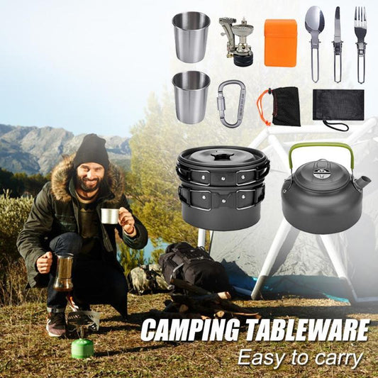 Outdoor Camping Cookware Kit – Lightweight Aluminum Cooking Set