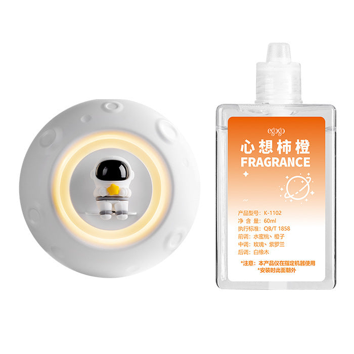 Moon Spaceman Humidifier Machine Traceless Wall Mount Led Night Light Rest Essential Oil Diffuser