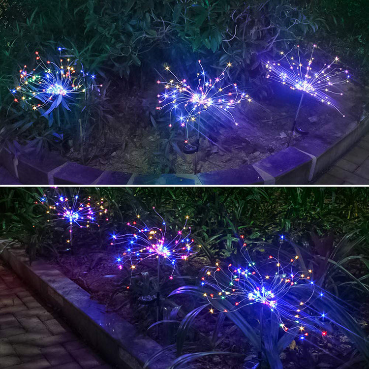 Solar Fireworks LED Lights – Outdoor Garden Copper Wire Star Lights for Christmas & Holiday Decoration