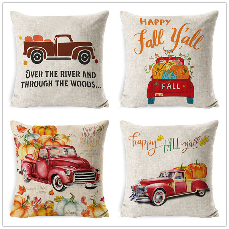 Thanksgiving Pumpkin Car Pillow – Cozy Sofa & Home Decor for Fall Holiday