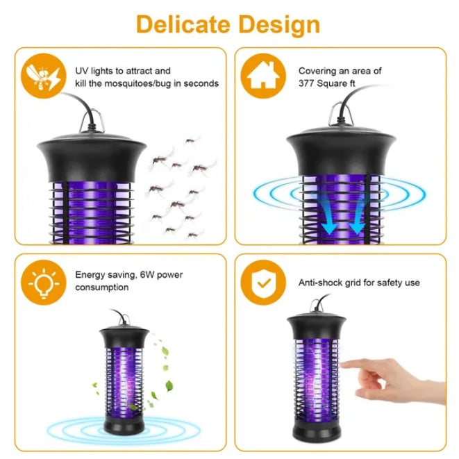 Electric UV Insect Killer Lamp – Mosquito & Bug Zapper for Home and Outdoor Use