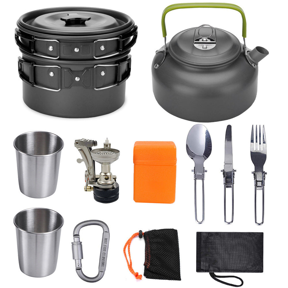 Outdoor Camping Cookware Kit – Lightweight Aluminum Cooking Set