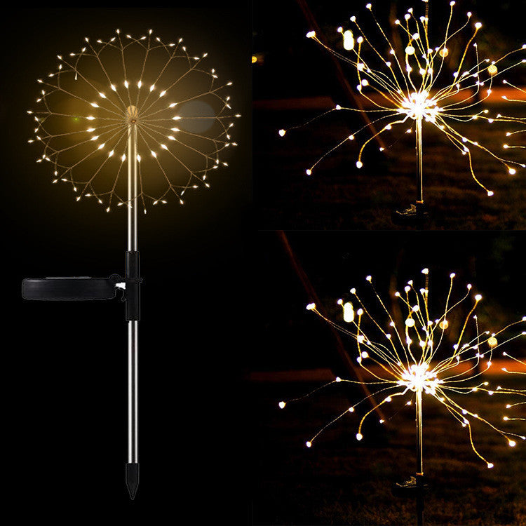 Solar Fireworks LED Lights – Outdoor Garden Copper Wire Star Lights for Christmas & Holiday Decoration