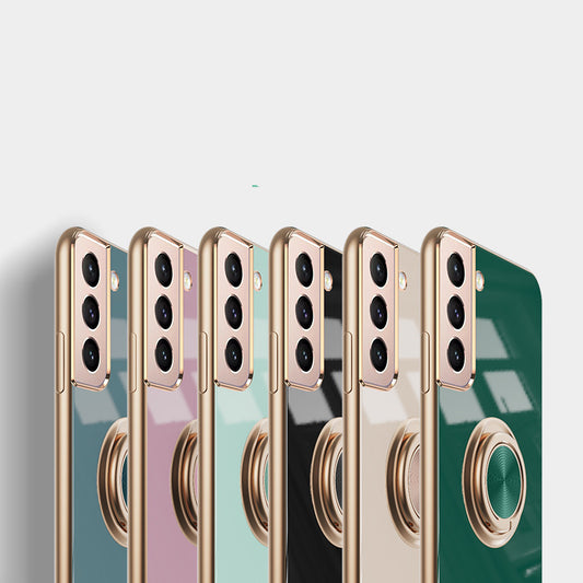 Car Electroplating Bracket Phone Case | Magnetic Stand Cover for All Smartphones