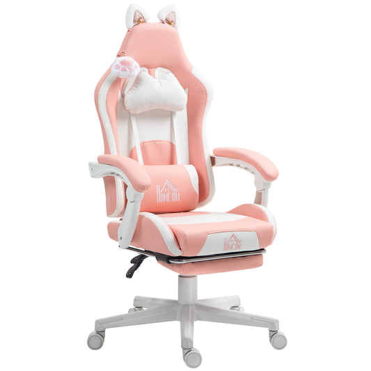 Ergonomic Racing Gaming Chair with Footrest & Full Support