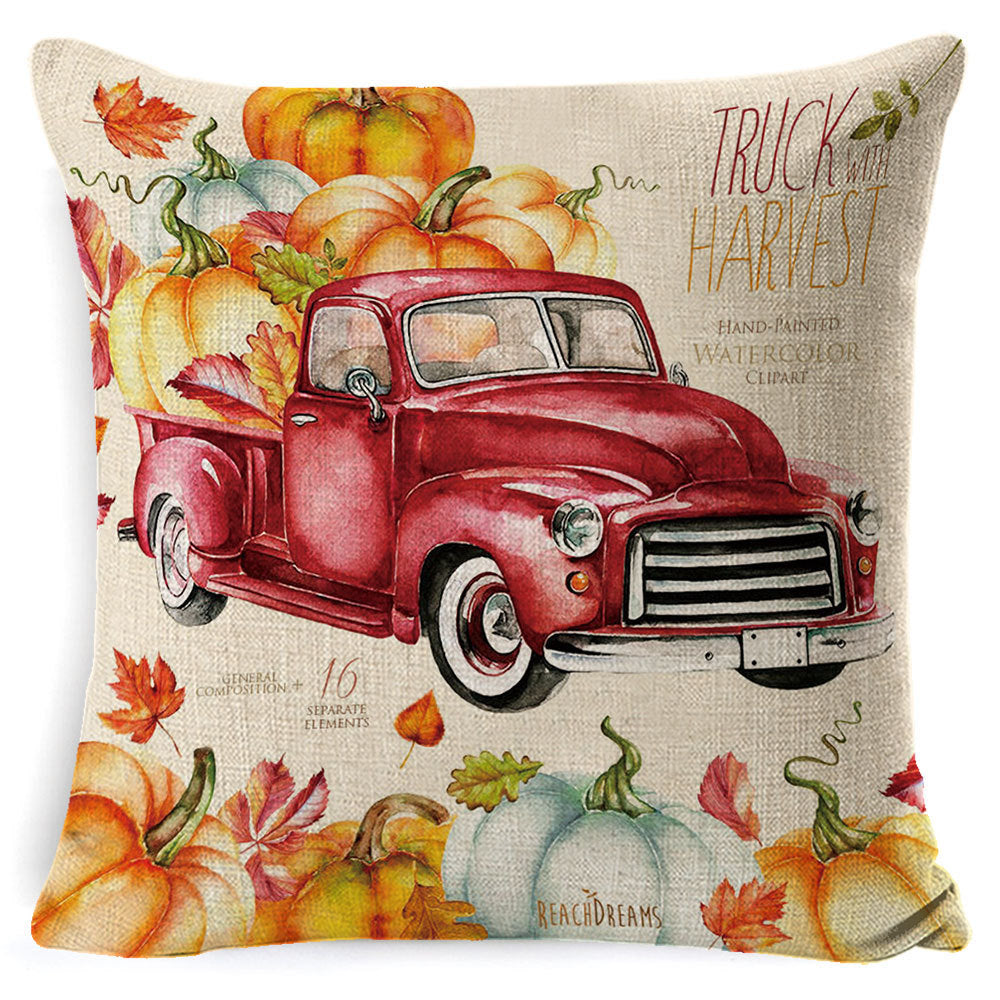 Thanksgiving Pumpkin Car Pillow – Cozy Sofa & Home Decor for Fall Holiday