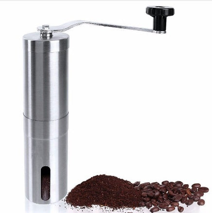 Premium Stainless Steel Hand Coffee Grinder – Manual Ceramic Burr Mill for Freshly Ground Coffee Anywhere