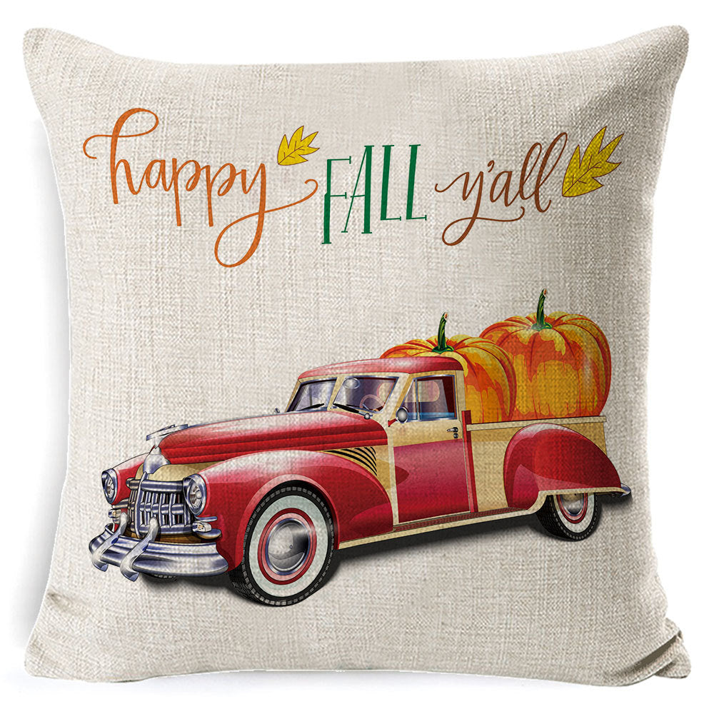 Thanksgiving Pumpkin Car Pillow – Cozy Sofa & Home Decor for Fall Holiday
