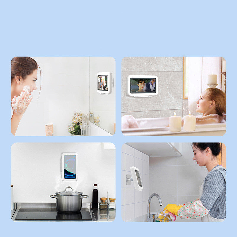 Bathroom Waterproof Phone Holder with Touch Screen