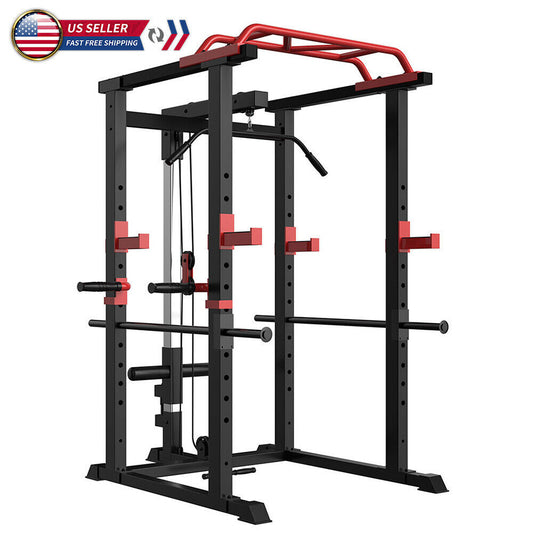 Multi-Functional Power Cage – Adjustable Home Pull-Up & Squat Rack for Full Body Strength Training