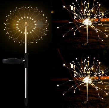 Solar Fireworks LED Lights – Outdoor Garden Copper Wire Star Lights for Christmas & Holiday Decoration
