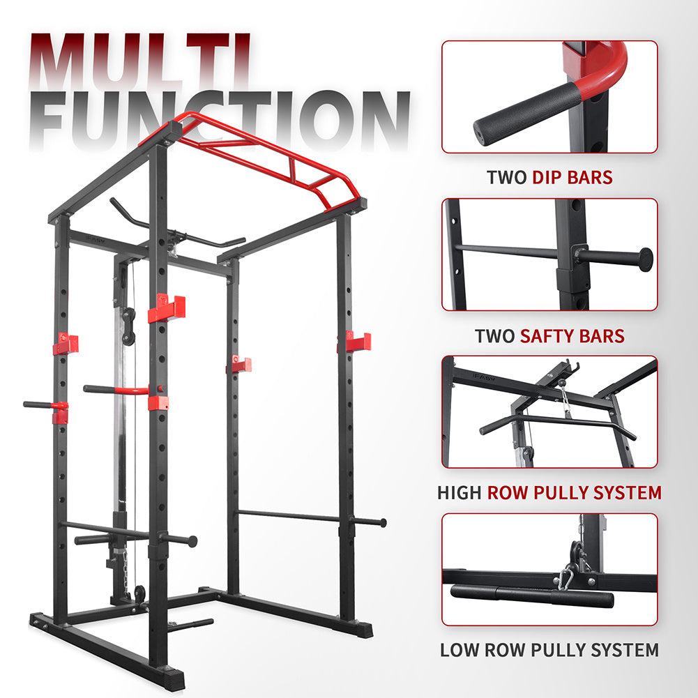 Multi-Functional Power Cage – Adjustable Home Pull-Up & Squat Rack for Full Body Strength Training