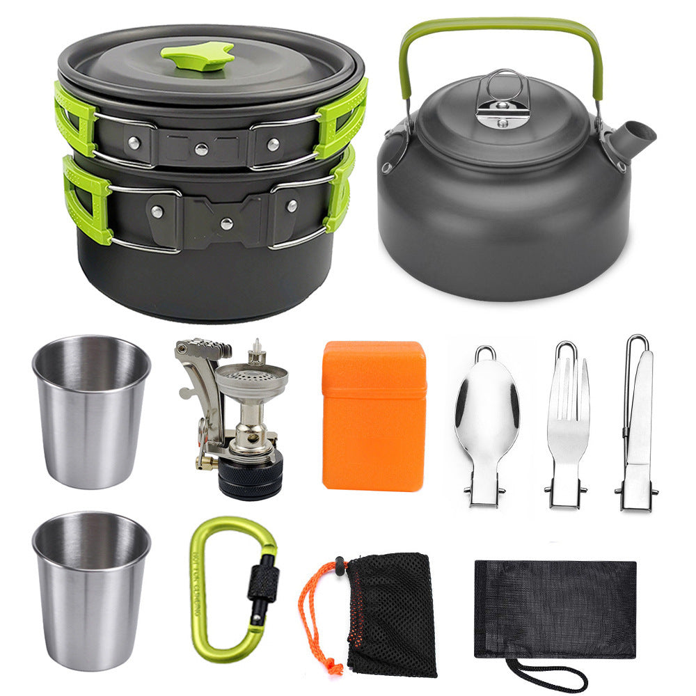 Outdoor Camping Cookware Kit – Lightweight Aluminum Cooking Set