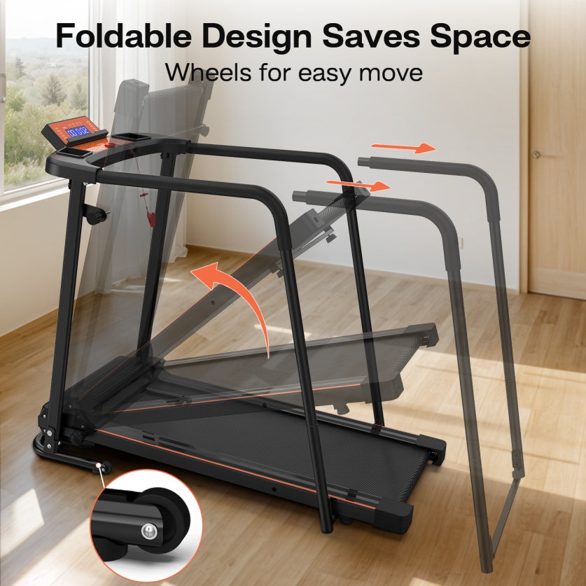 Treadmill JK0805L – Foldable Electric Running Machine with LCD Display & Bluetooth Music