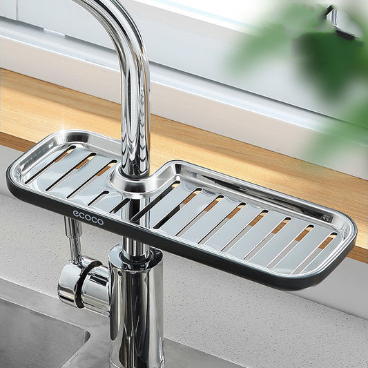 Stainless Steel Faucet Shelf – Space-Saving Kitchen Organizer Rack