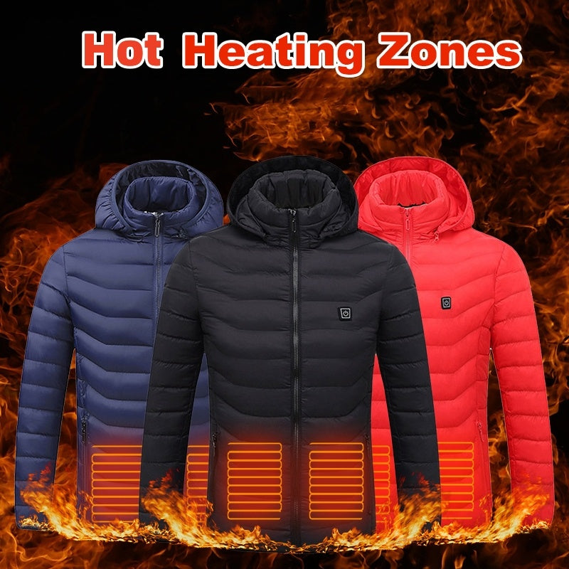 Men’s Electric Heated Jacket – USB Rechargeable Thermal Coat for Winter Outdoor Sports & Work