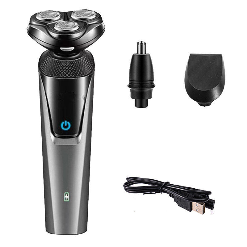 Electric Shaver Mens Razor Rotary Waterproof Pop-Up Beard Trimmer Wet Dry Cordless Nose Hair Clipper Cutting Barber Shaving Machine