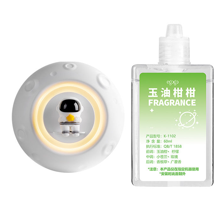Moon Spaceman Humidifier Machine Traceless Wall Mount Led Night Light Rest Essential Oil Diffuser
