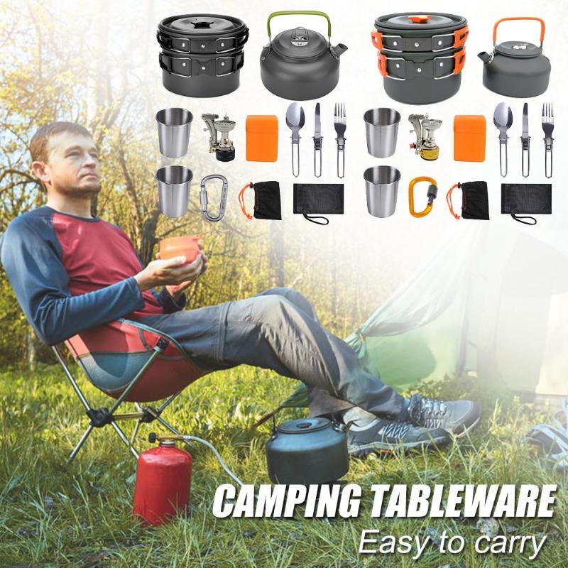 Outdoor Camping Cookware Kit – Lightweight Aluminum Cooking Set