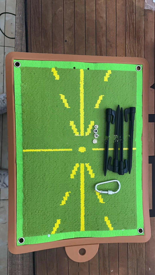 Golf Swing Practice Mat – Directional Hitting Pad with Ball Trace for Swing Path & Accuracy Training