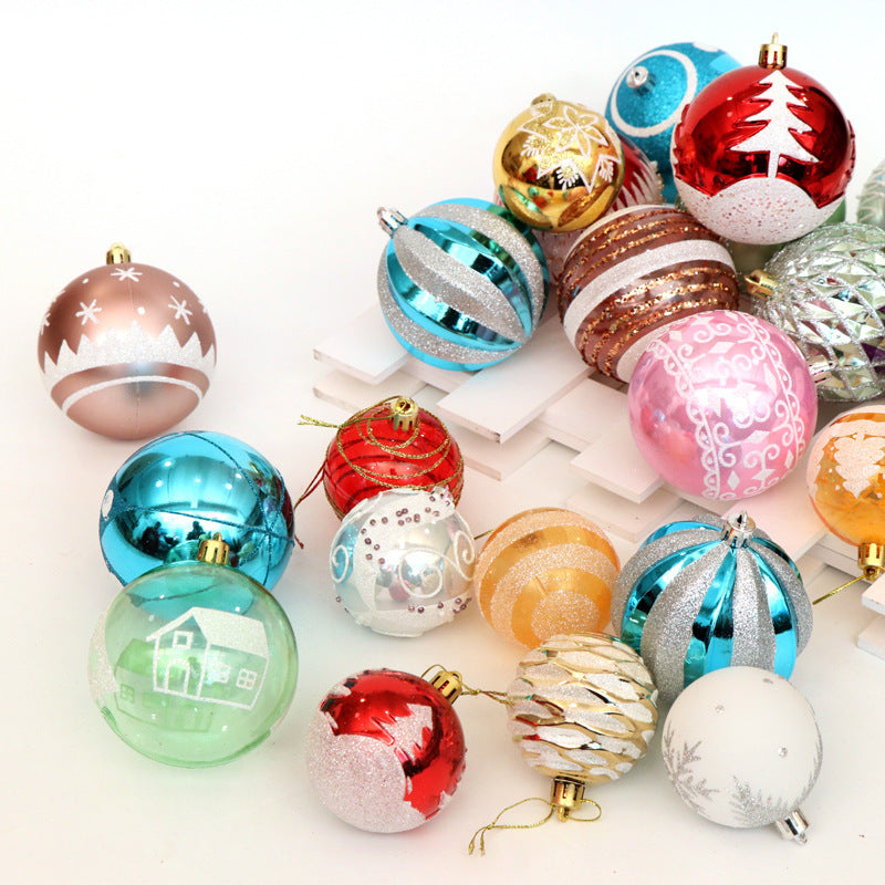 24pcs Bright Christmas Balls – 6cm Shatterproof Ornaments Set for Tree & Holiday Decoration