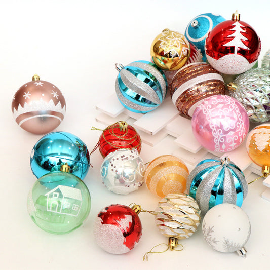 24pcs Bright Christmas Balls – 6cm Shatterproof Ornaments Set for Tree & Holiday Decoration