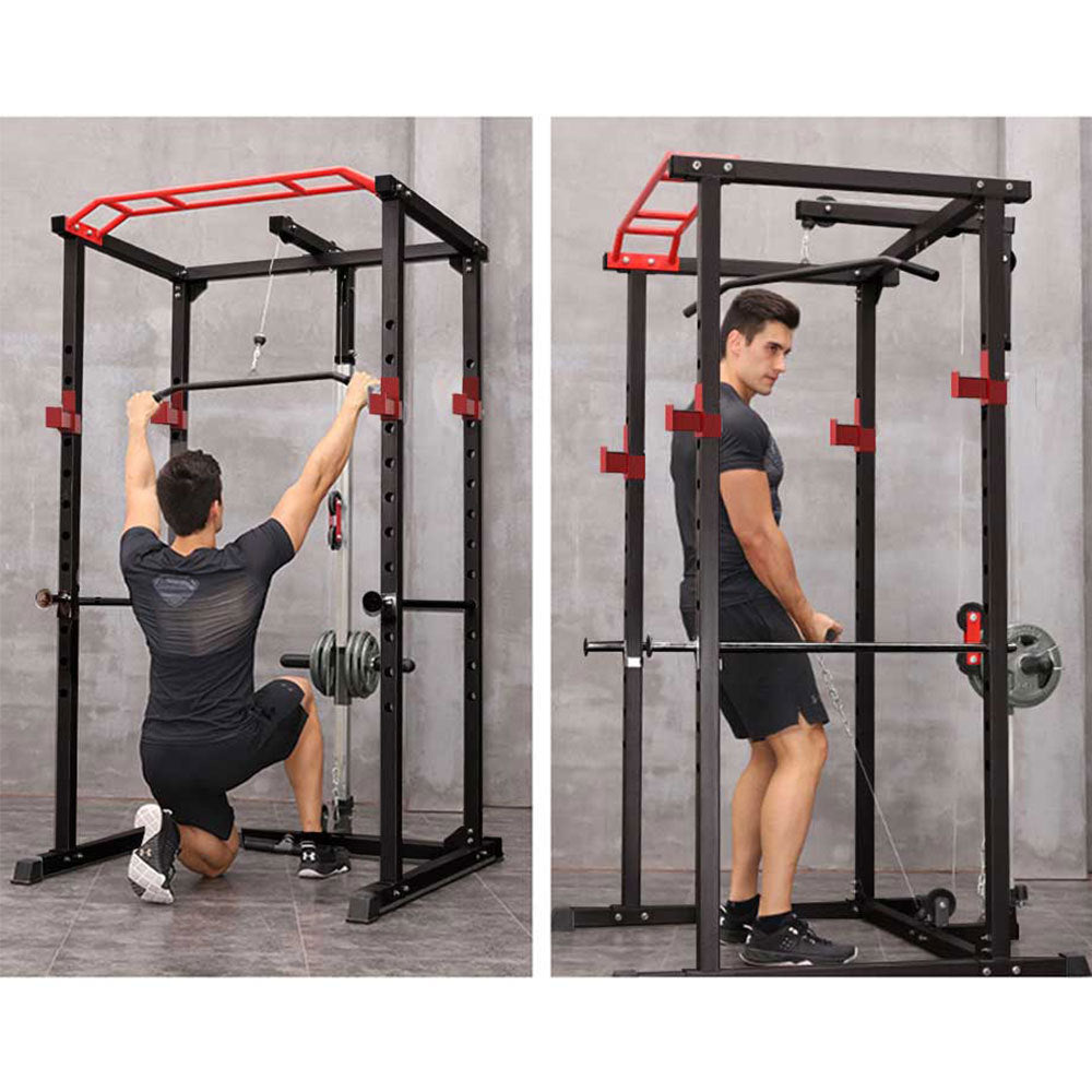 Multi-Functional Power Cage – Adjustable Home Pull-Up & Squat Rack for Full Body Strength Training