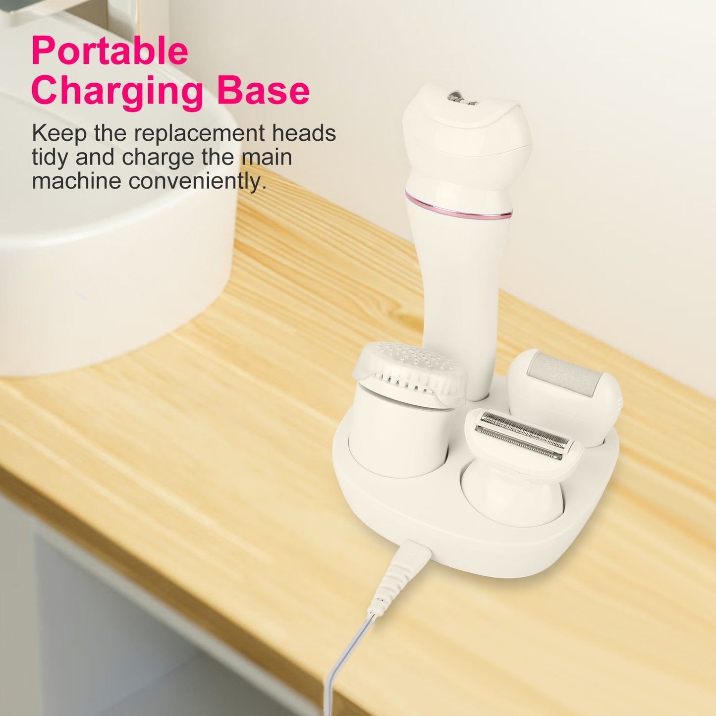 5-in-1 Rechargeable Women’s Grooming Kit with LED Display